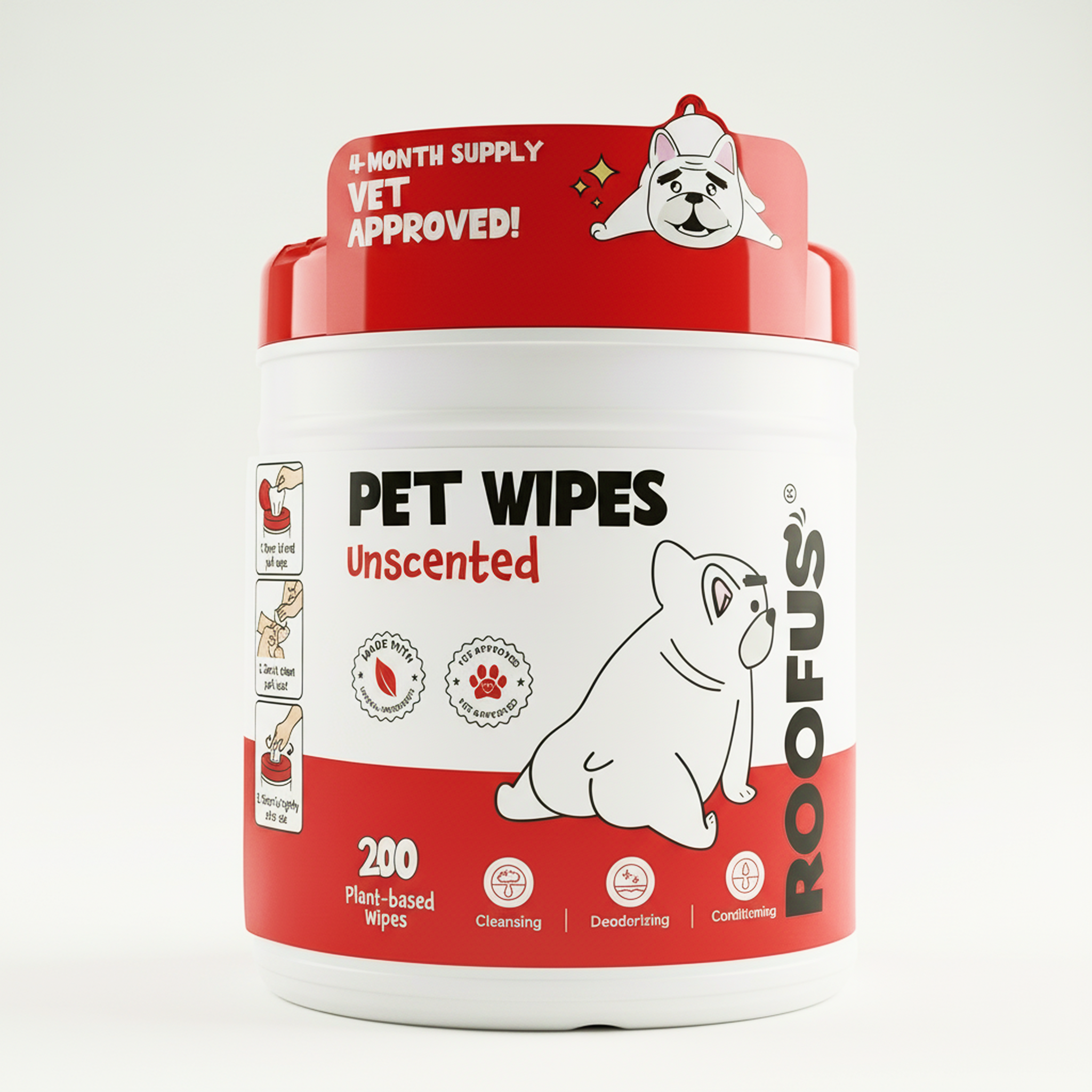 Pet Wipes - Unscented front